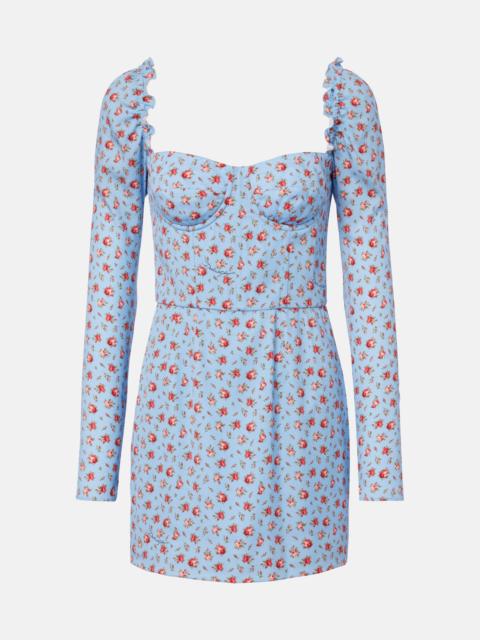 Dolce & Gabbana Floral silk-blend minidress