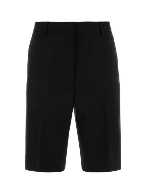 Dries Van Noten Dries Van Noten Women Black Stretch Gabardine Pilar Bermuda Shorts