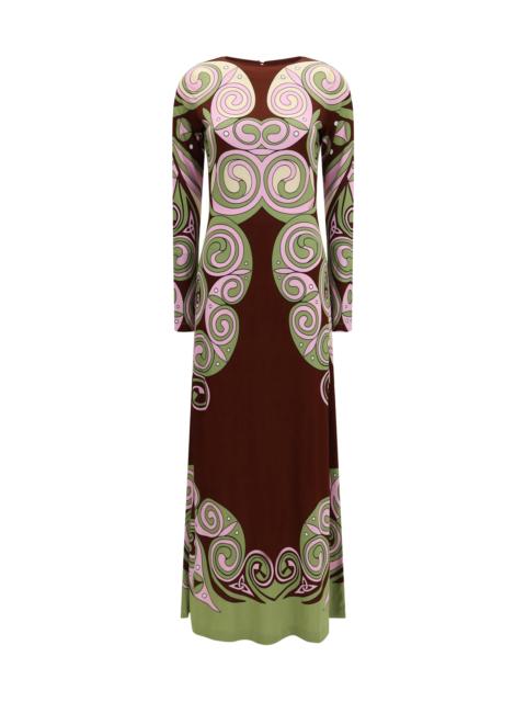 Other Designers Double J Fitted A Line Dress Kells Swirl