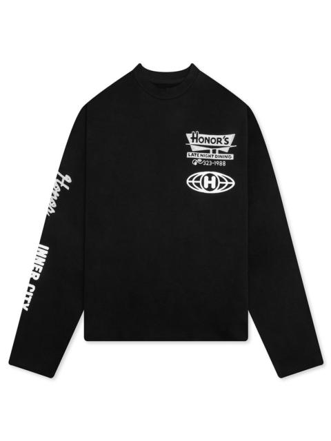 HONOR THE GIFT MIXED LOGO CREWNECK - BLACK