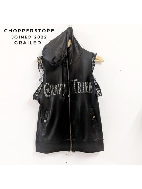Other Designers Vintage Crazy Tribe Zipper Ups Hooded Vest
