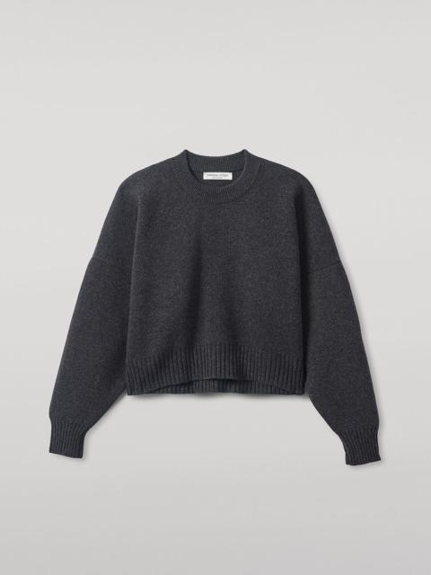 Johnstons of Elgin Cropped Milano Grey Cashmere Jumper