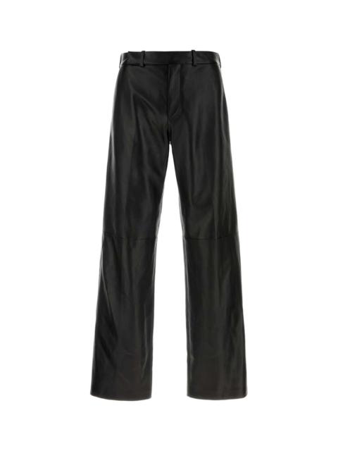 FENDI Fendi Men Black Nappa Leather Pant