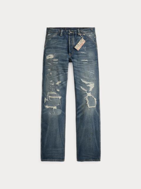 RRL by Ralph Lauren Straight Fit Brayton Distressed Jean