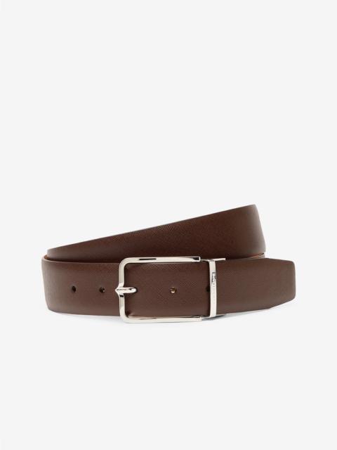 CORNELIANI Dark brown leather belt