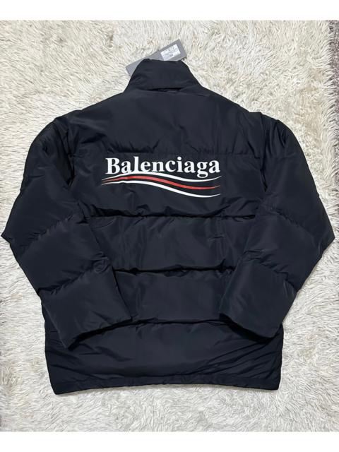 BALENCIAGA Balenciaga Political Campaign C-Shape Puffer in black