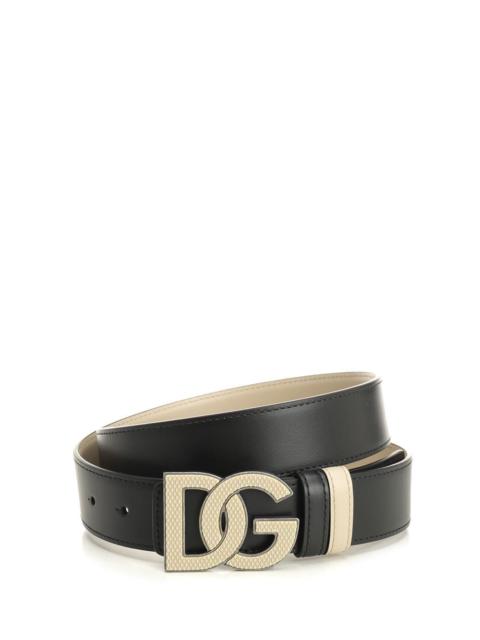 Dolce & Gabbana Dolce & Gabbana Men Belt With Dg Logo Buckle