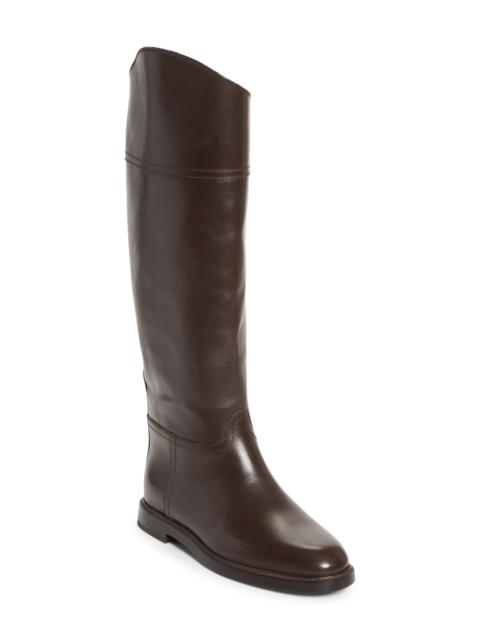 Brunello Cucinelli Brunello Cucinelli Monili Trim Riding Boot in C8279 Dark Brown at Nordstrom