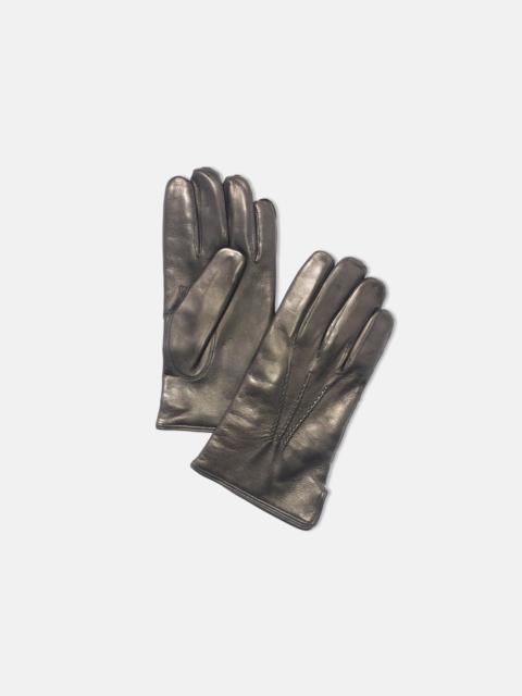 J. PRESS MADE-IN-ITALY CASHMERE-LINED BLACK NAPPA LEATHER GLOVES