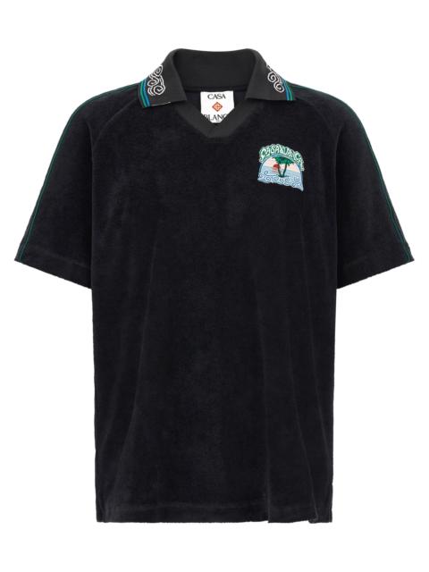 CASABLANCA Casablanca Men 'Towelling' Jacquard Polo Shirt