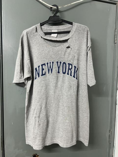 Other Designers THRASHED FADED VINTAGE NEW YORK TEE PAPER THIN