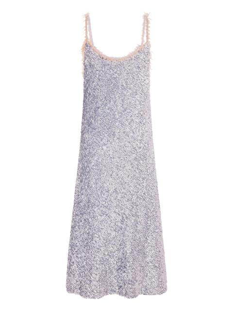 rabanne sequin-embellished slip midi dress