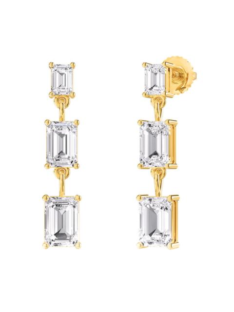Other Designers Diamond2Deal 18k Yellow Gold Vermeil 4 Ct Emerald Cut Lab Grown Diamond Drop & Dangle Earrings VVS-V