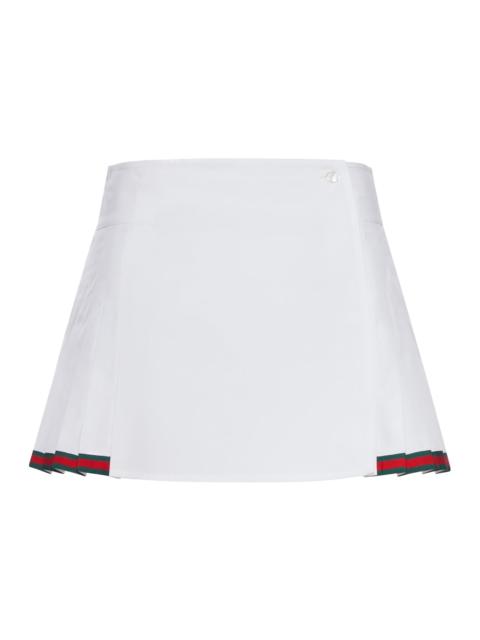 GUCCI SHORT COTTON POPLIN SKIRT