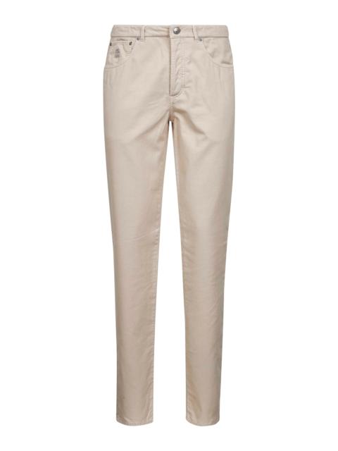 Brunello Cucinelli Beige corduroy italian fit trousers