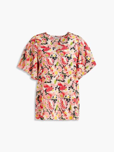 Stella McCartney Floral-print silk crepe de chine top