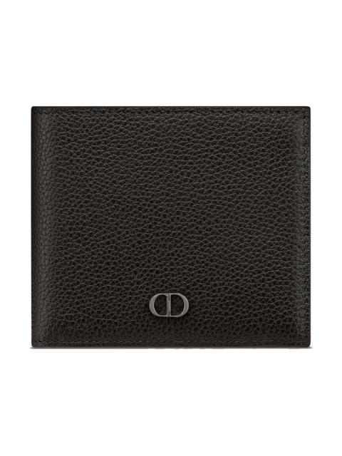Dior Dior Essentials Wallet Black Grained Calfskin with CD Icon Signature