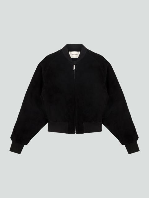 entire studios RAGLAN BOMBER BLACK SUEDE