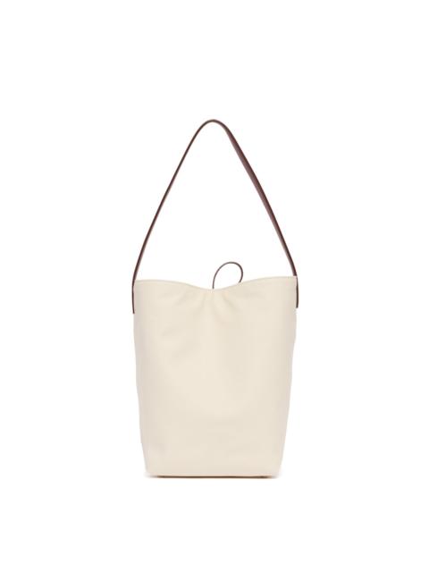 The Row White and Burgundy Medium N/S Park Tote