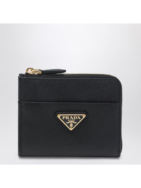 Prada Prada Small Black Saffiano Leather Zip-Around Wallet Women