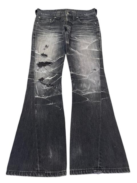 Other Designers Vintage Japan Tornado Mart Faded Wash Distressed Flare Jeans
