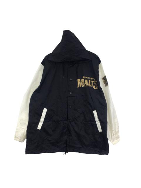 Other Designers Vintage - MALTS SUNTORY BEER Baseball Varsity Jacket Hoodie