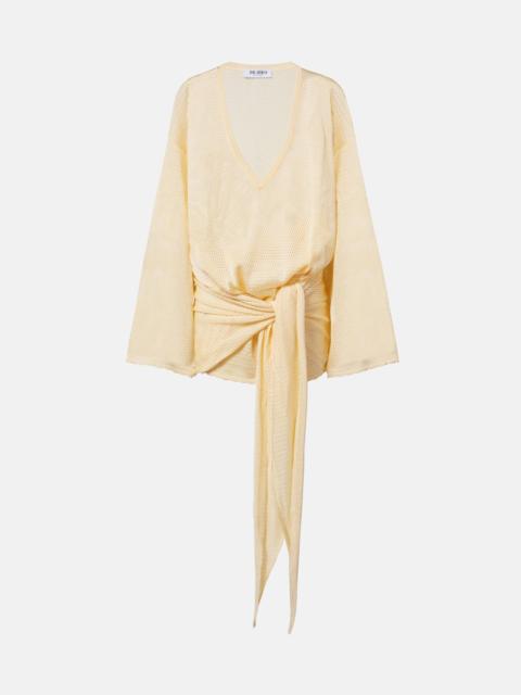 THE ATTICO Open-knit minidress