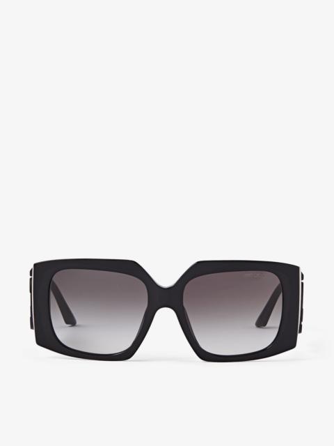 JIMMY CHOO Ariana
Black Square Frame Sunglasses