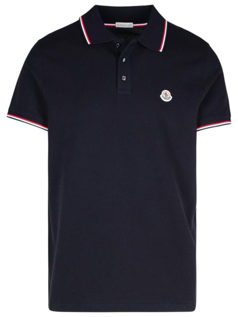 Moncler Moncler Navy Cotton Polo Shirt Men