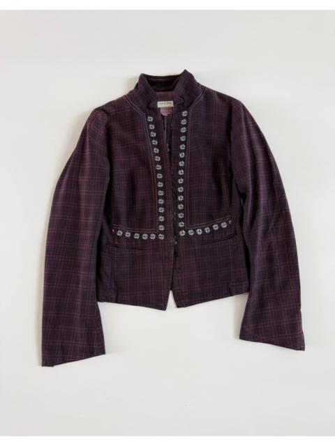 Dries Van Noten Dries Van Noten 2002 Purple Embroidered Vintage Jacket