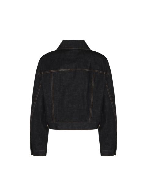 Brunello Cucinelli Dark Blue Cotton Denim Jacket