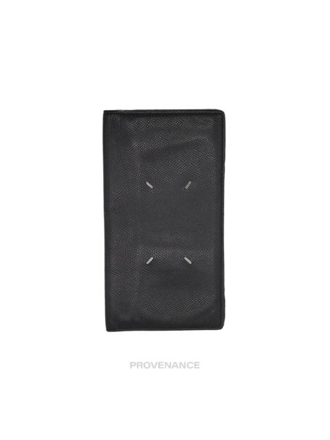 Maison Margiela Stitch Long Wallet - Black Leather