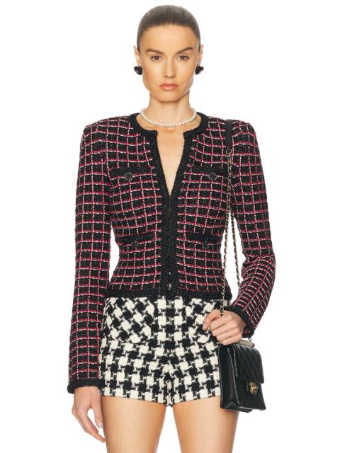 self-portrait Check Cardigan