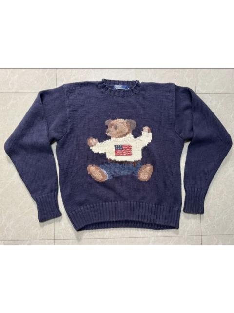Polo Ralph Lauren Polo Ralph Lauren - 90s Polo Sitting Bear Handknit Sweater
