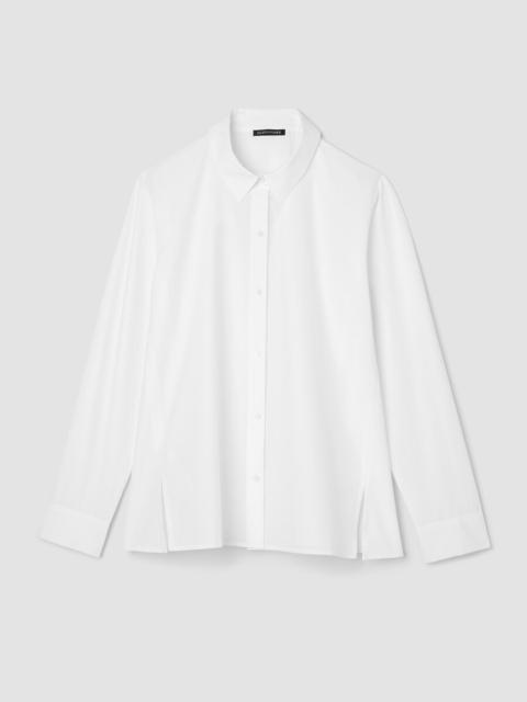 EILEEN FISHER Organic Cotton Poplin Classic Collar Swing Shirt