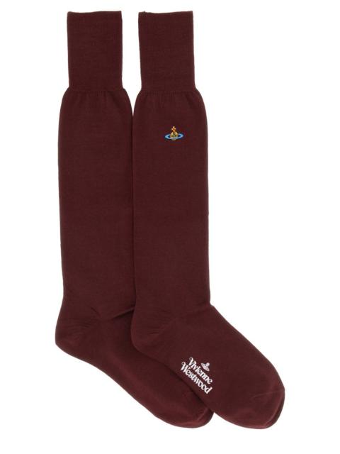 Vivienne Westwood Women High Socks With Orb Embroidery