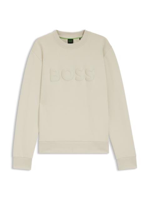 BOSS TONAL-LOGO SWEATSHIRT IN STRETCH COTTON