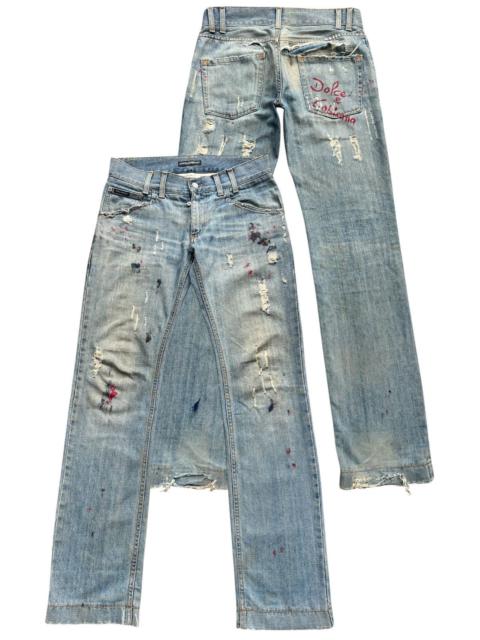 Archival Clothing - Dolce Gabbana Mudwash Distressed Denim Jeans 33x33