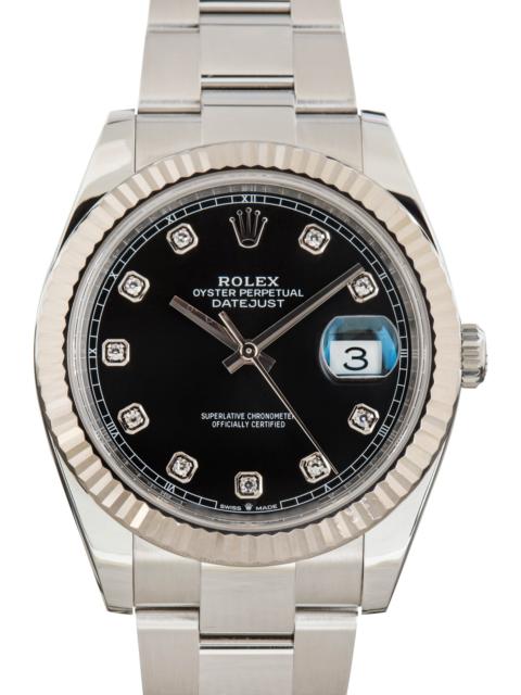ROLEX Used Rolex Datejust 41 Black Diamond Dial 126334