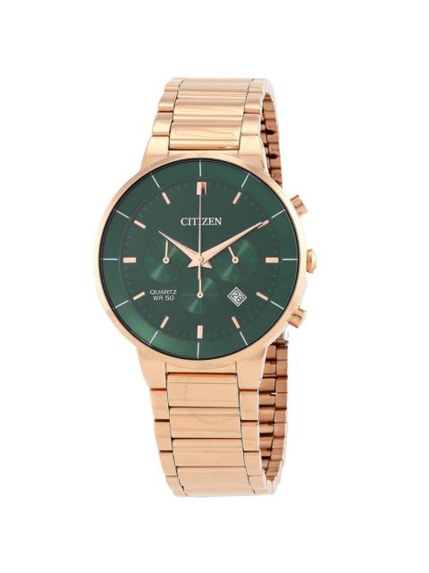 Other Designers Citizen Chronograph Quartz Green Dial Men's Watch AN8223-54X