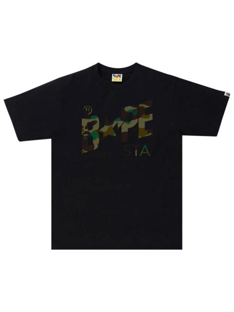 A BATHING APE® BAPE Sta 1st Camo Logo Tee 'Black/Green'