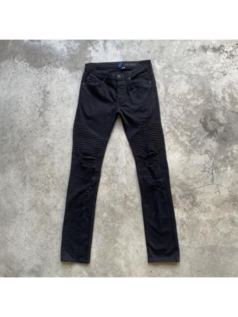 Other Designers Japanese Brand - Vintage Japanese Distressed Black Skinny Pants RARE W29