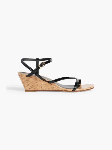 Stuart Weitzman Oasis 50 patent-leather wedge sandals