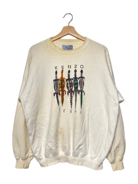 Other Designers Japanese Brand - Vintage Kenzo Gecko Embroidered Stained Crewneck