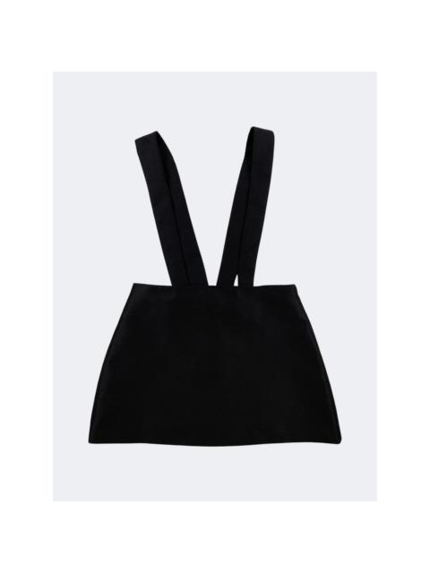 Prada 2023 Logo Bow Back Suspender Mini Skirt