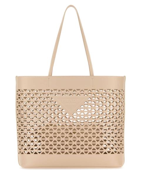 Prada Prada Women Sand Leather Shopping Bag