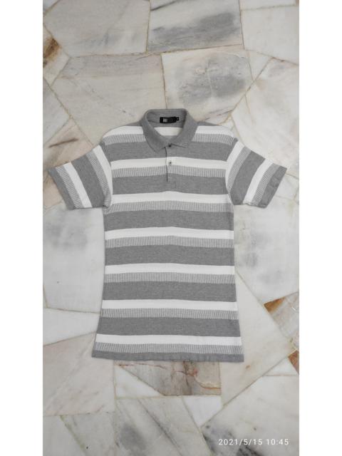 Other Designers Issey Miyake - ISSEY MIYAKE DESIGN STUDIO Color block Polos stripe cotton knit fabric