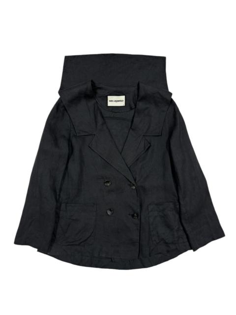 Other Designers AW2020 Karl Lagerfeld Sailor Collar Linen Double Breasted