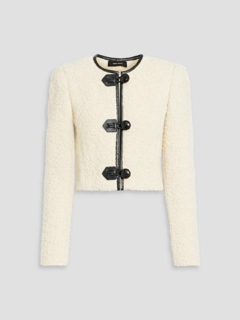 Isabel Marant Gradilia cropped leather-trimmed wool-blend bouclé jacket