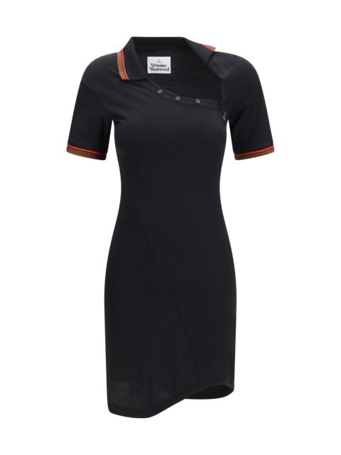 Vivienne Westwood Vivienne Westwood Glory Cotton Piqué Polo Dress Black
